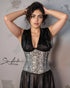 Nuria Sonderedition Leoni, schwarz, Designerstoff aus Korea mit dezentem Leo - Muster - SiaLinda.com